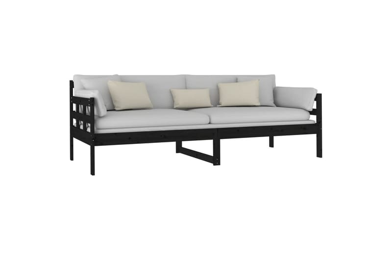 beBasic Dagseng svart heltre furu 80x200 cm - Svart - Møbler - Sofaer - Dagsenger