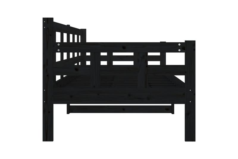 beBasic Dagseng svart heltre furu 80x200 cm - Svart - Møbler - Sofaer - Dagsenger