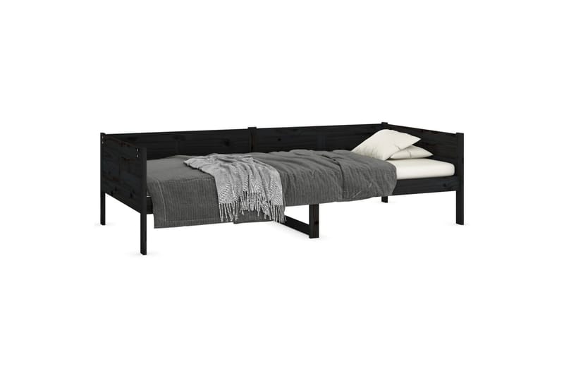beBasic Dagseng svart heltre furu 90x190 cm - Svart - Møbler - Sofaer - Dagsenger