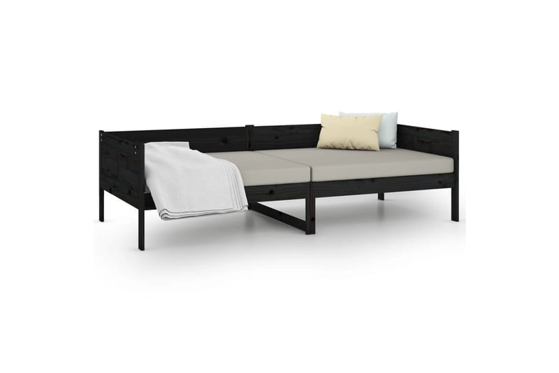 beBasic Dagseng svart heltre furu 90x190 cm - Svart - Møbler - Sofaer - Dagsenger