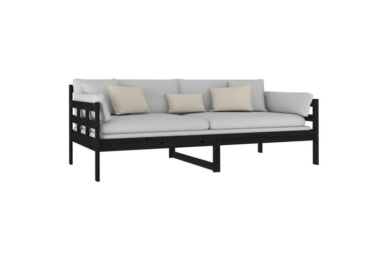 beBasic Dagseng svart heltre furu 90x190 cm - Svart - Møbler - Sofaer - Dagsenger