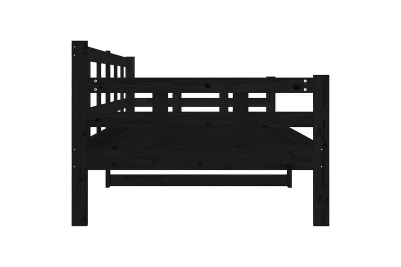 beBasic Dagseng svart heltre furu 90x190 cm - Svart - Møbler - Sofaer - Dagsenger