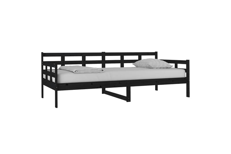 beBasic Dagseng svart heltre furu 90x200 cm - Svart - Møbler - Sofaer - Dagsenger