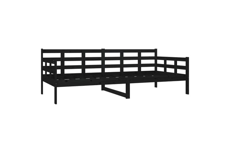 beBasic Dagseng svart heltre furu 90x200 cm - Svart - Møbler - Sofaer - Dagsenger