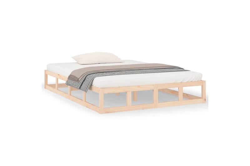 beBasic Sengeramme 135x190 cm 4FT6 Double heltre - Brun - Møbler - Senger - Sengeramme & sengestamme