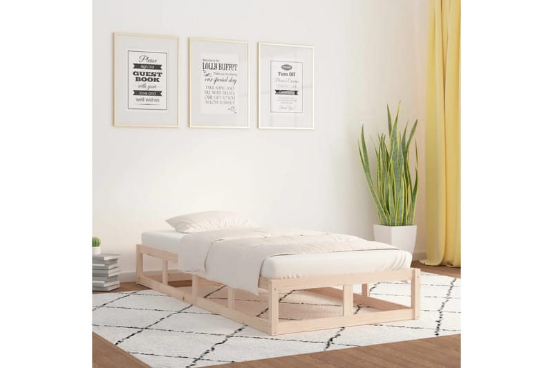 beBasic Sengeramme 75x190 cm 2FT6 Small Single heltre - Brun - Møbler - Senger - Sengeramme & sengestamme