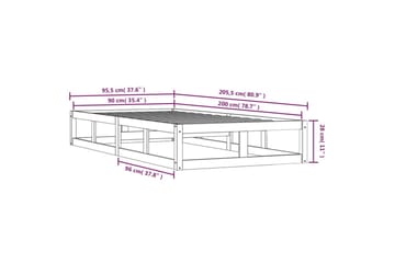 beBasic Sengeramme 90x200 cm heltre - Brun - Møbler - Senger - Sengeramme & sengestamme
