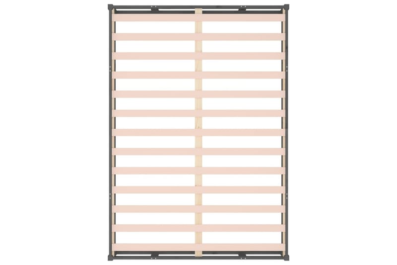 beBasic Sengeramme grå 135x190 cm 4FT6 Double heltre - GrÃ¥ - Møbler - Senger - Sengeramme & sengestamme