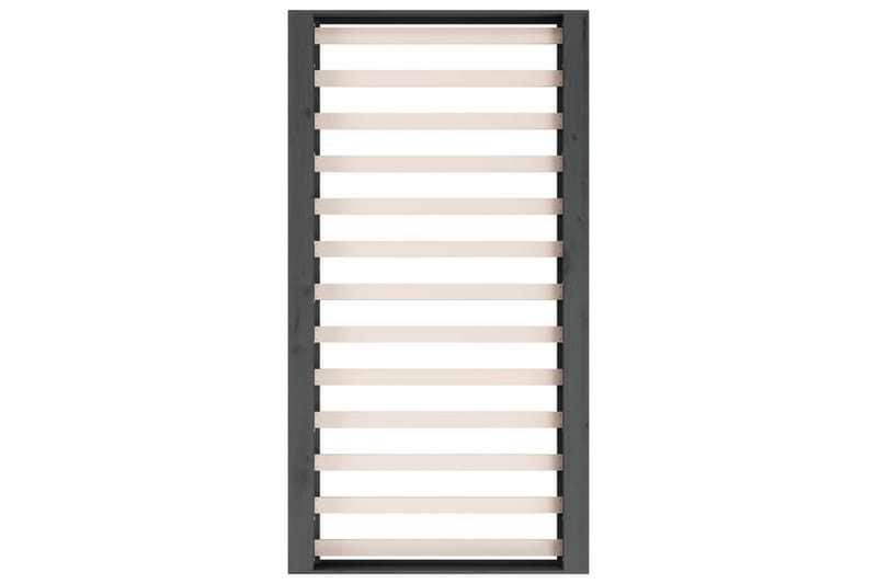 beBasic Sengeramme grå 75x190 cm 2FT6 Small Single heltre - GrÃ¥ - Møbler - Senger - Sengeramme & sengestamme