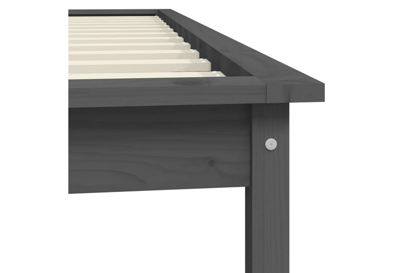 beBasic Sengeramme grå 90x190 cm heltre furu 3FT Single - GrÃ¥ - Møbler - Senger - Sengeramme & sengestamme