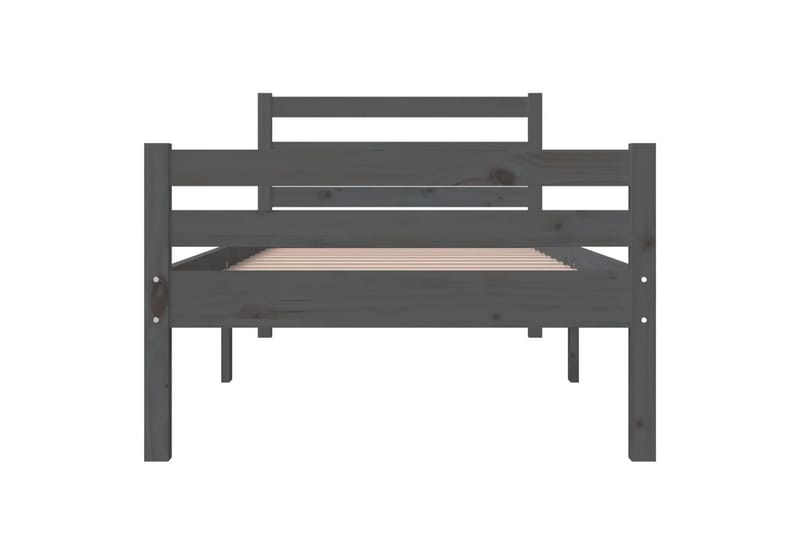 beBasic Sengeramme grå heltre 100x200 cm - GrÃ¥ - Møbler - Senger - Sengeramme & sengestamme