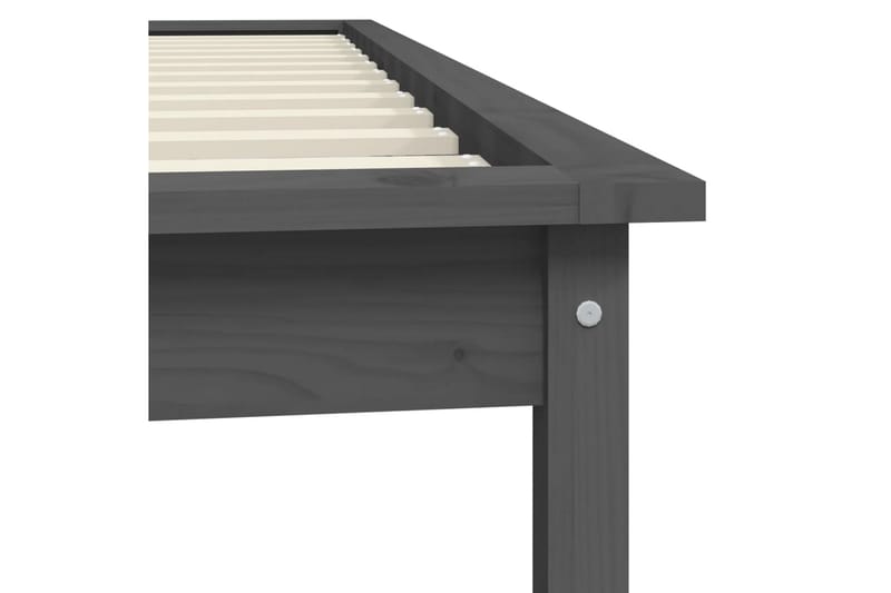 beBasic Sengeramme grå heltre 75x190 cm 2FT6 Small Single - GrÃ¥ - Møbler - Senger - Sengeramme & sengestamme