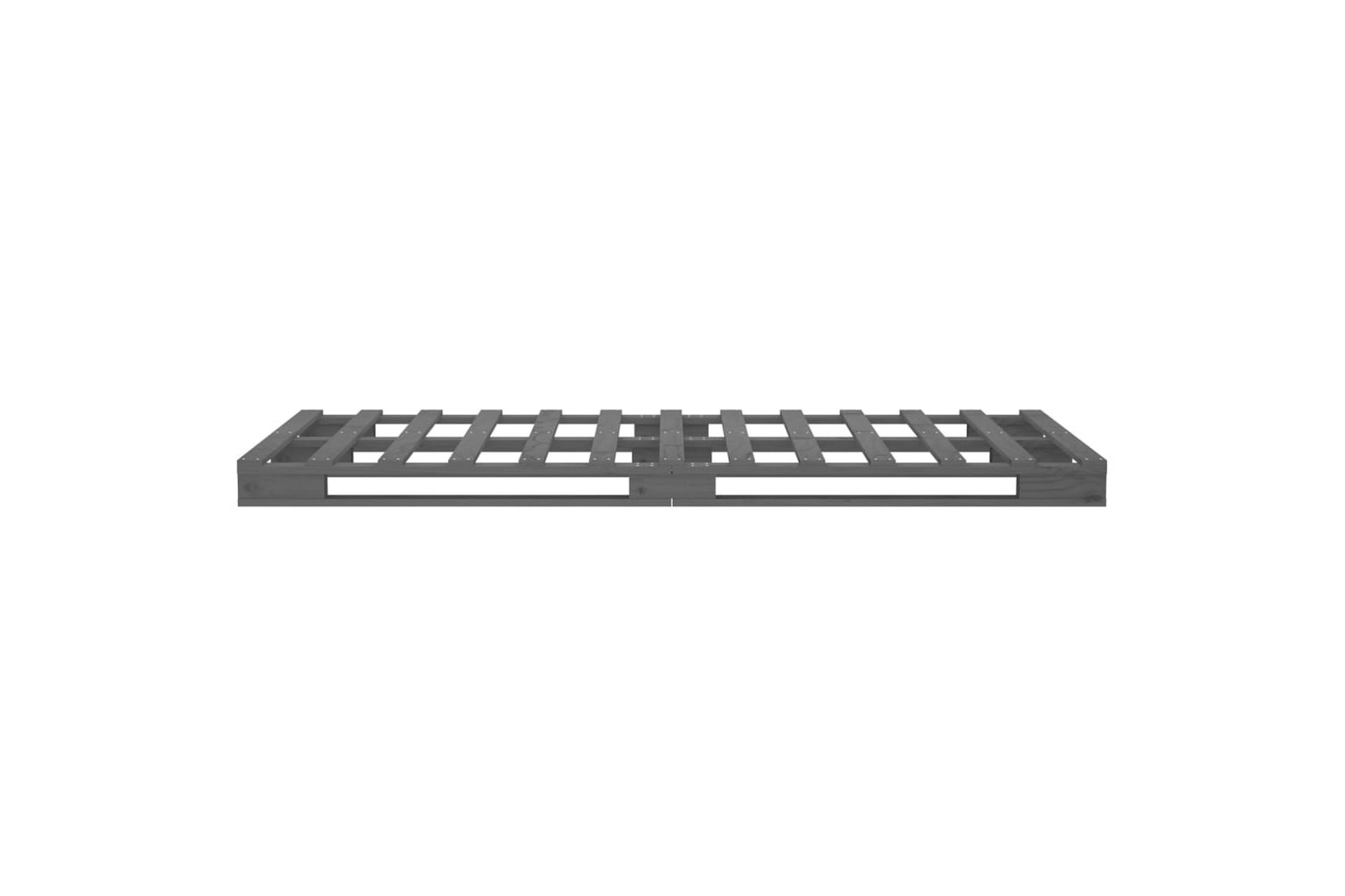 beBasic Sengeramme grå heltre furu 100x200 cm - GrÃ¥ - Møbler - Senger - Sengeramme & sengestamme