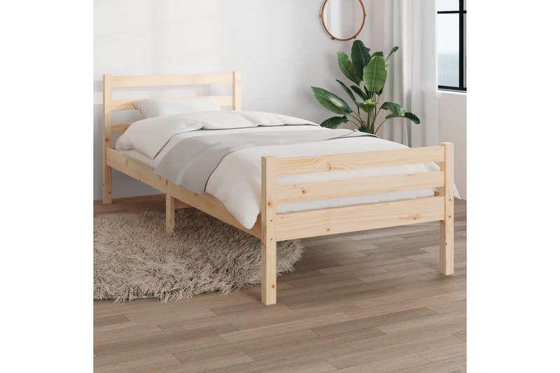 beBasic Sengeramme heltre 100x200 cm - Brun - Møbler - Senger - Sengeramme & sengestamme