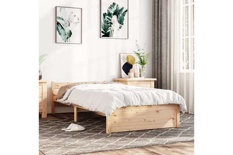 beBasic Sengeramme heltre 100x200 cm - Brun - Møbler - Senger - Sengeramme & sengestamme