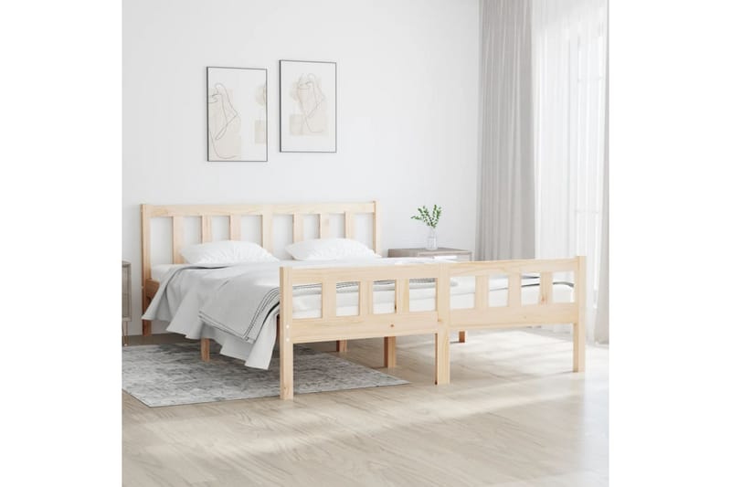 beBasic Sengeramme heltre 120x190 cm 4FT Small Double - Brun - Sengeramme & sengestamme