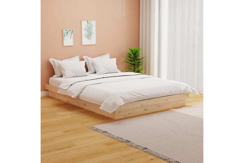 beBasic Sengeramme heltre 120x190 cm 4FT Small Double - Brun - Møbler - Senger - Sengeramme & sengestamme