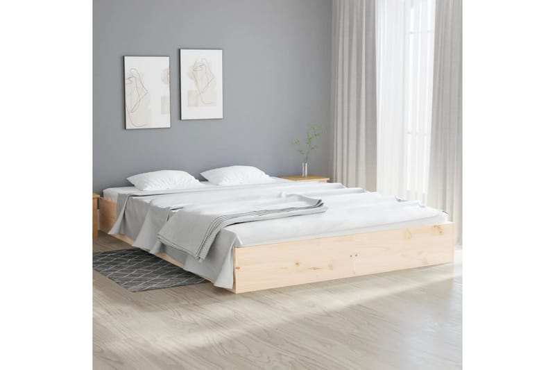 beBasic Sengeramme heltre 120x200 cm - Brun - Møbler - Senger - Sengeramme & sengestamme