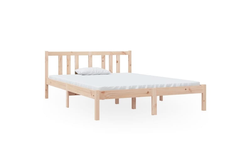 beBasic Sengeramme heltre 135x190 cm 4FT6 Double - Brun - Møbler - Senger - Sengeramme & sengestamme