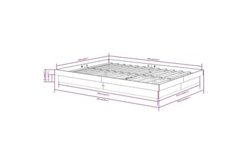 beBasic Sengeramme heltre 140x190 cm 4FT6 Double - Brun - Møbler - Senger - Sengeramme & sengestamme