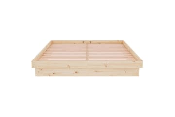 beBasic Sengeramme heltre 140x190 cm 4FT6 Double - Brun - Møbler - Senger - Sengeramme & sengestamme