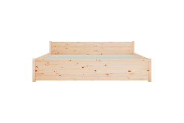 beBasic Sengeramme heltre 140x190 cm - Brun - Møbler - Senger - Sengeramme & sengestamme