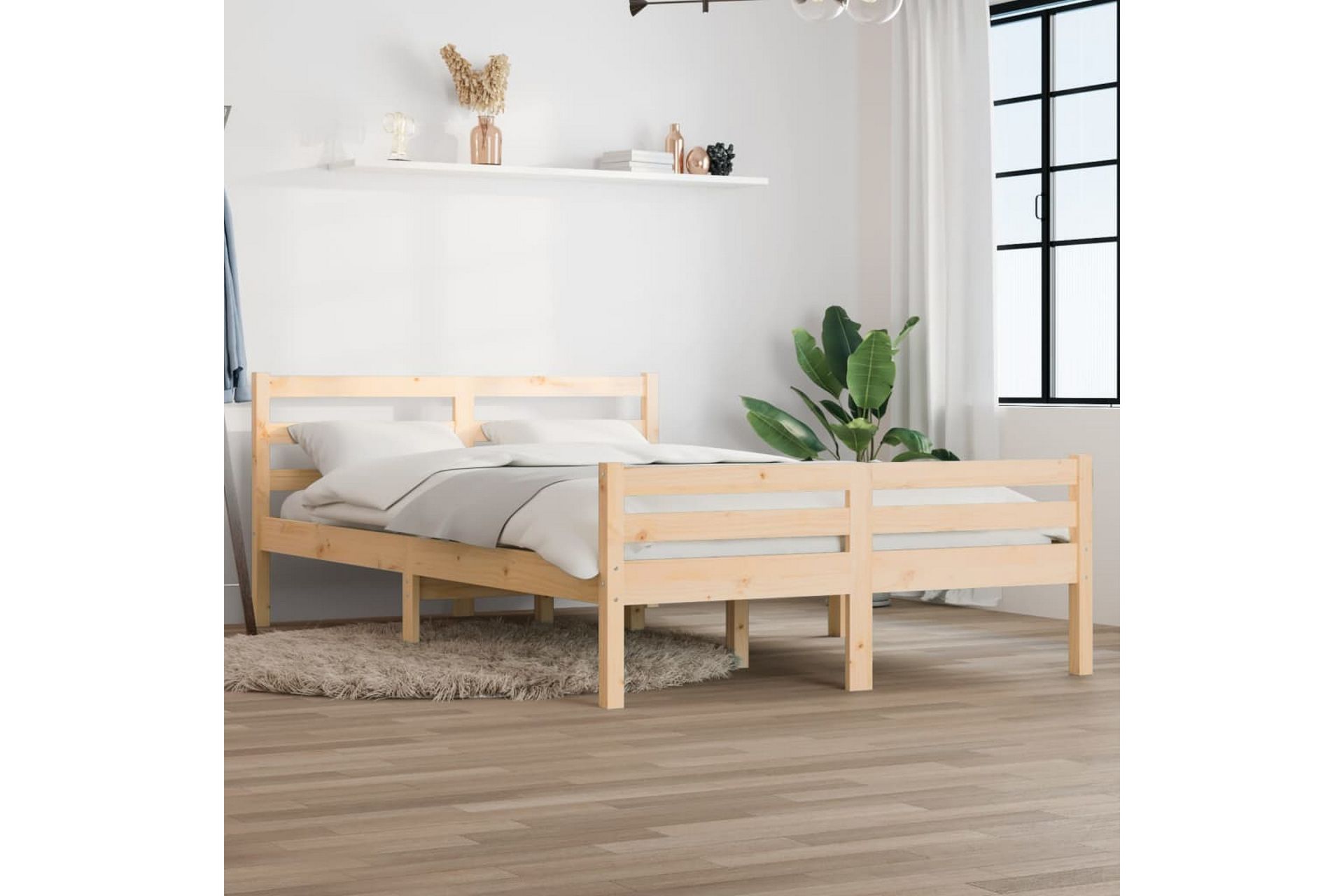 beBasic Sengeramme heltre 160x200 cm - Brun - Møbler - Senger - Sengeramme & sengestamme
