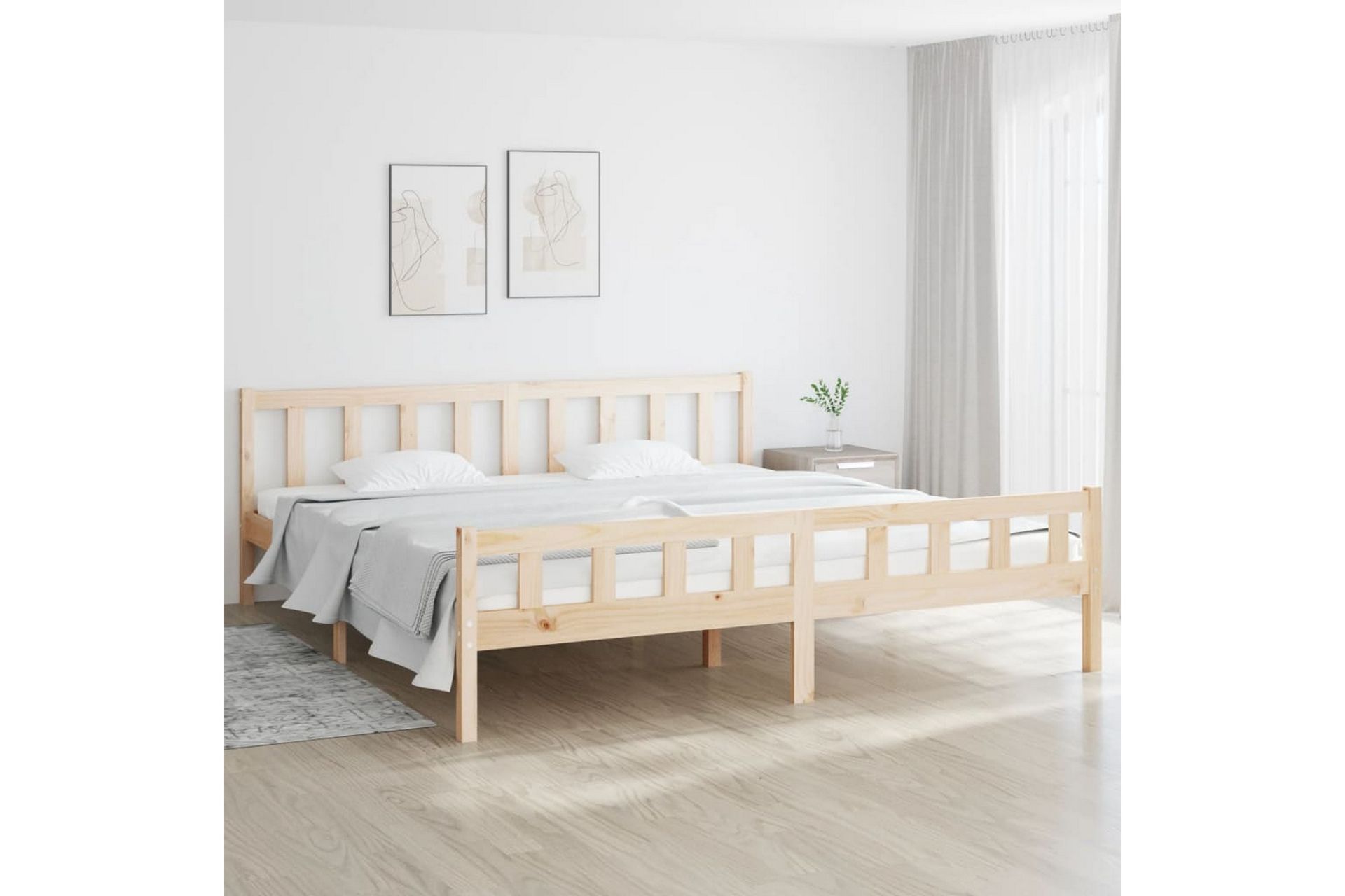 beBasic Sengeramme heltre 160x200 cm - Brun - Møbler - Senger - Sengeramme & sengestamme