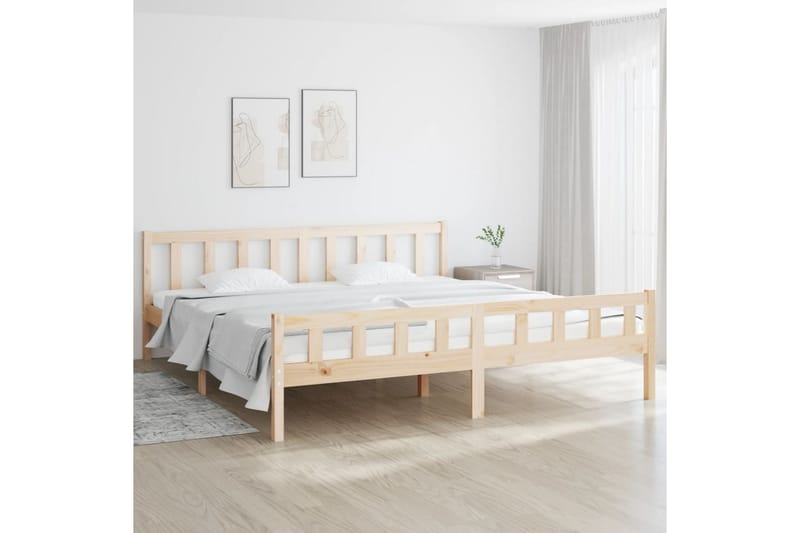 beBasic Sengeramme heltre 160x200 cm - Brun - Møbler - Senger - Sengeramme & sengestamme