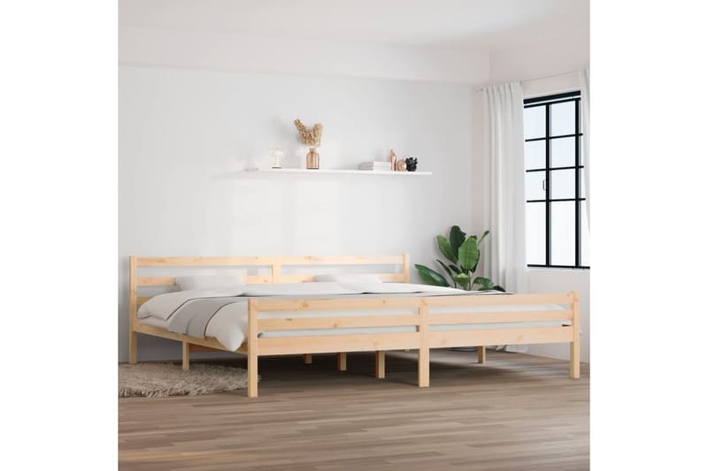 beBasic Sengeramme heltre 200x200 cm - Brun - Møbler - Senger - Sengeramme & sengestamme