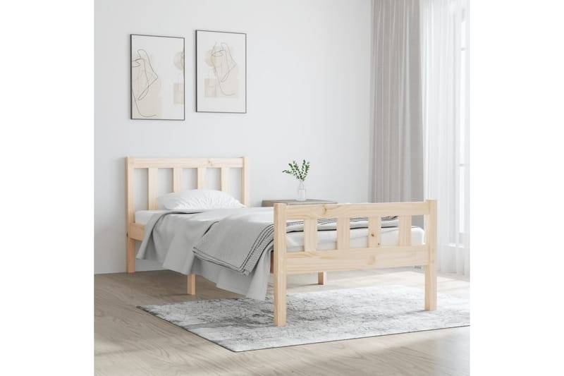 beBasic Sengeramme heltre 75x190 cm 2FT6 Small Single - Brun - Sengeramme & sengestamme