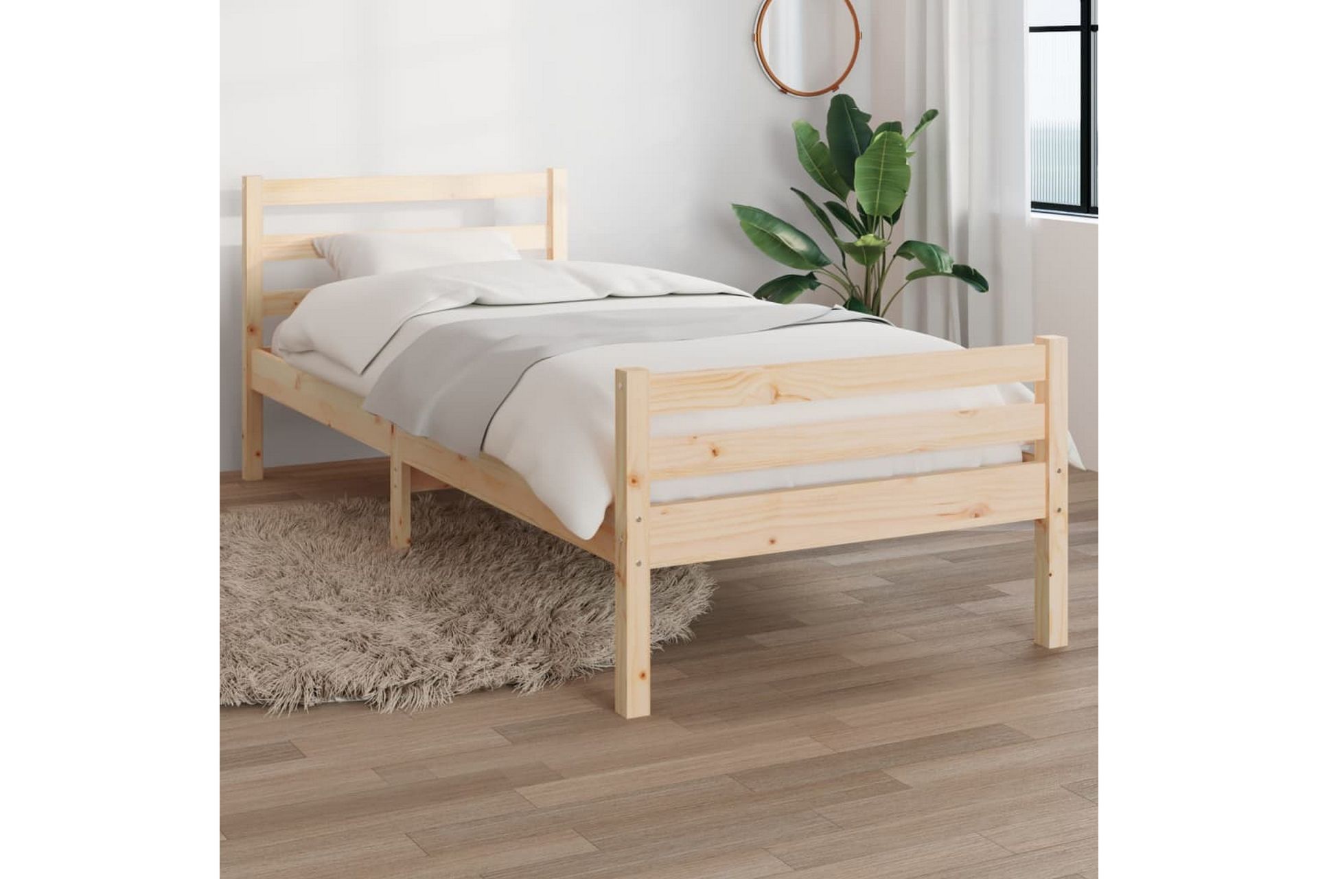 beBasic Sengeramme heltre 90x200 cm - Brun - Møbler - Senger - Sengeramme & sengestamme