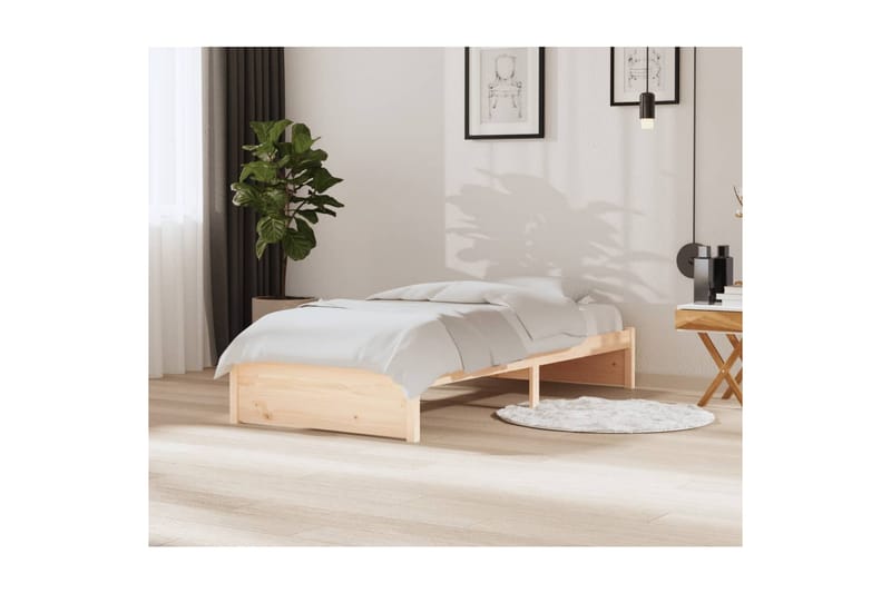 beBasic Sengeramme heltre 90x200 cm - Brun - Møbler - Senger - Sengeramme & sengestamme