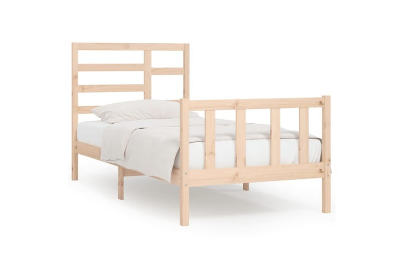 beBasic Sengeramme heltre furu 100x200 cm - Brun - Møbler - Senger - Sengeramme & sengestamme