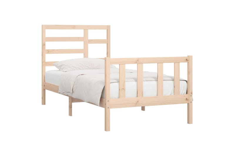beBasic Sengeramme heltre furu 100x200 cm - Brun - Møbler - Senger - Sengeramme & sengestamme