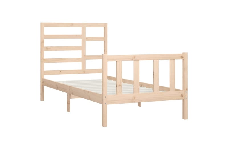 beBasic Sengeramme heltre furu 100x200 cm - Brun - Møbler - Senger - Sengeramme & sengestamme