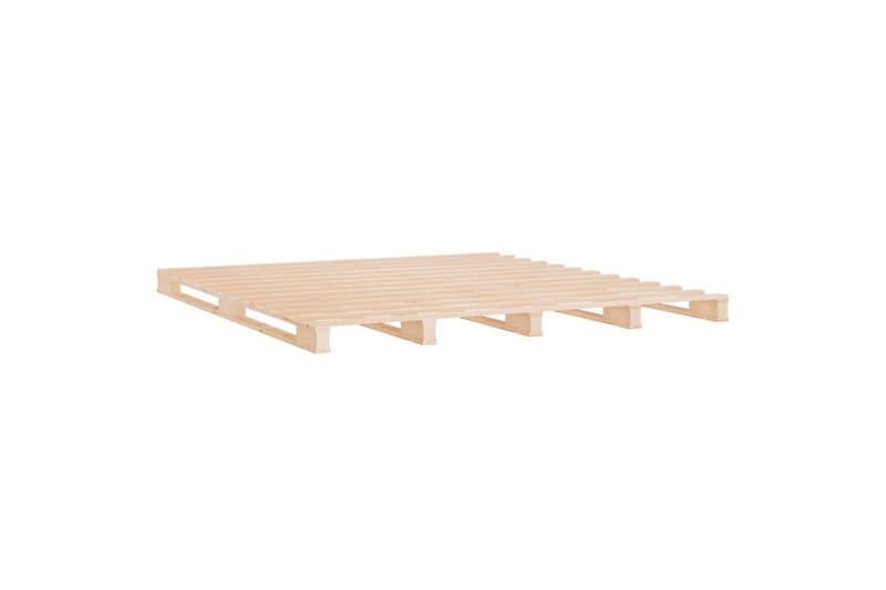 beBasic Sengeramme heltre furu 120x190 cm grå 4FT Small Double - Brun - Møbler - Senger - Sengeramme & sengestamme