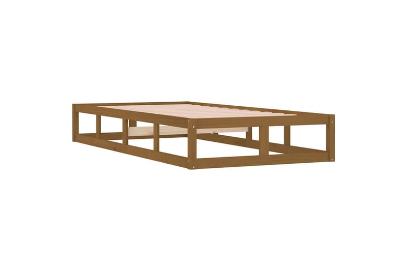 beBasic Sengeramme honningbrun 100x200 cm heltre - Brun - Sengeramme & sengestamme