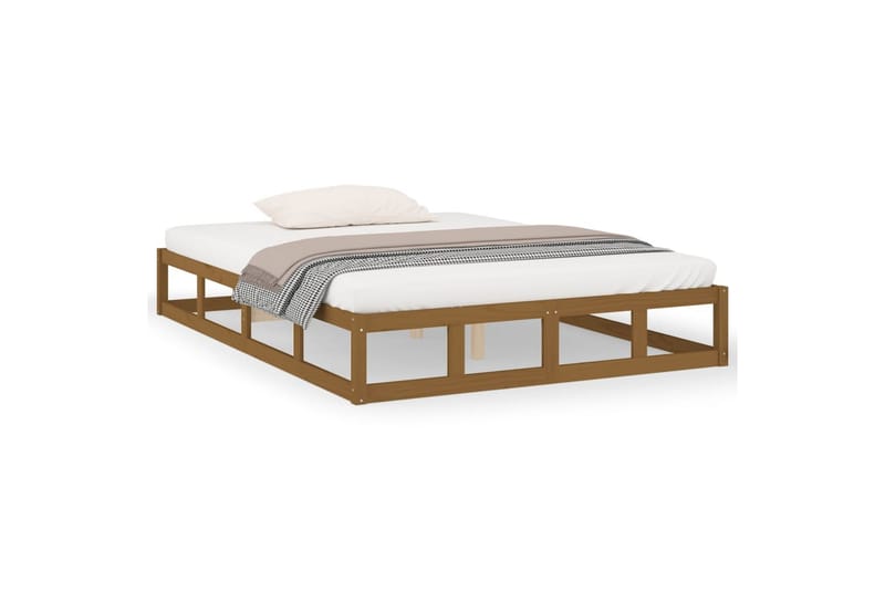 beBasic Sengeramme honningbrun 150x200 cm 5FT King Size heltre - Brun - Sengeramme & sengestamme