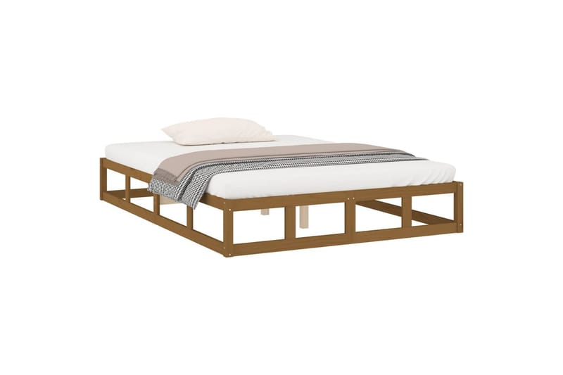 beBasic Sengeramme honningbrun 150x200 cm 5FT King Size heltre - Brun - Sengeramme & sengestamme