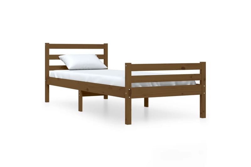 beBasic Sengeramme honningbrun heltre 100x200 cm - Brun - Møbler - Senger - Sengeramme & sengestamme