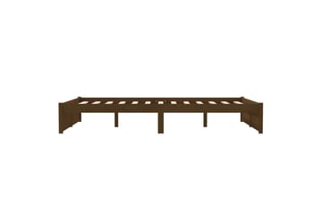 beBasic Sengeramme honningbrun heltre 120x190 cm grå 4FT Small Double - Brun - Møbler - Senger - Sengeramme & sengestamme