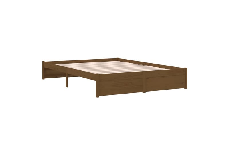 beBasic Sengeramme honningbrun heltre 140x190 cm - Brun - Sengeramme & sengestamme