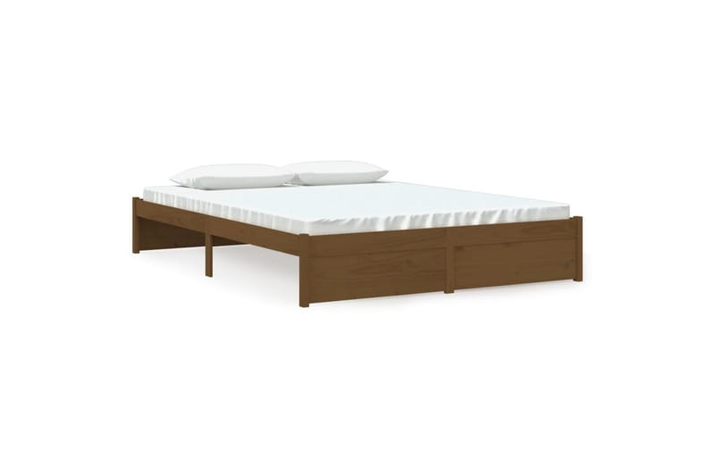 beBasic Sengeramme honningbrun heltre 150x200 cm 5FT King Size - Brun - Sengeramme & sengestamme