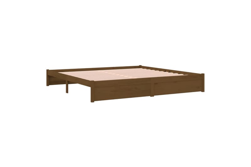 beBasic Sengeramme honningbrun heltre 200x200 cm - Brun - Sengeramme & sengestamme