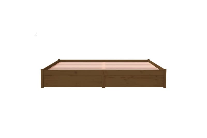 beBasic Sengeramme honningbrun heltre 200x200 cm - Brun - Sengeramme & sengestamme