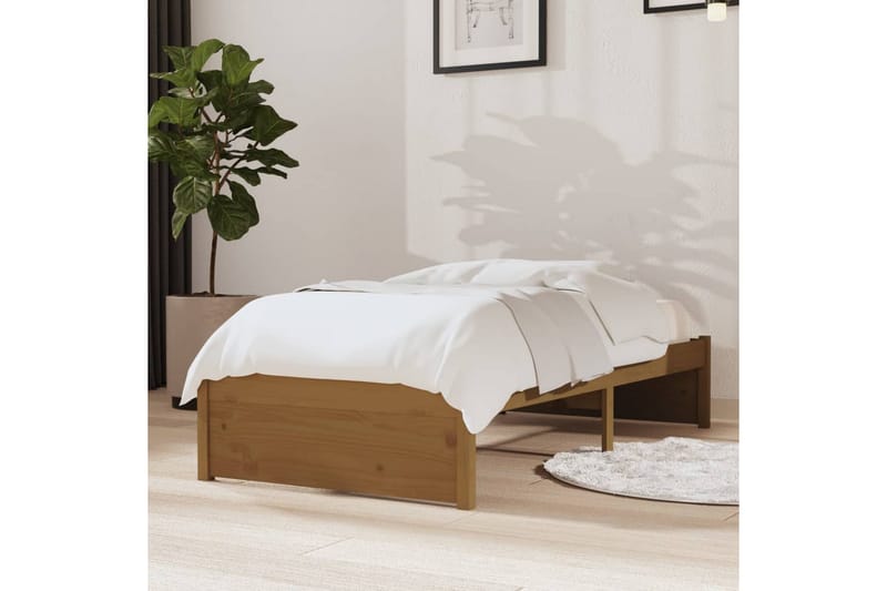 beBasic Sengeramme honningbrun heltre 75x190 cm 2FT6 Small Single - Brun - Sengeramme & sengestamme