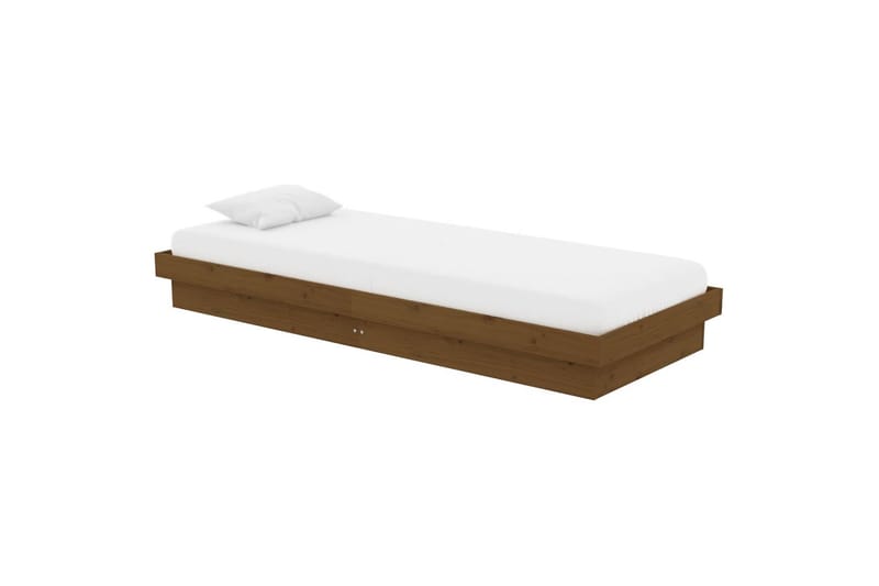 beBasic Sengeramme honningbrun heltre 75x190 cm 2FT6 Small Single - Brun - Møbler - Senger - Sengeramme & sengestamme
