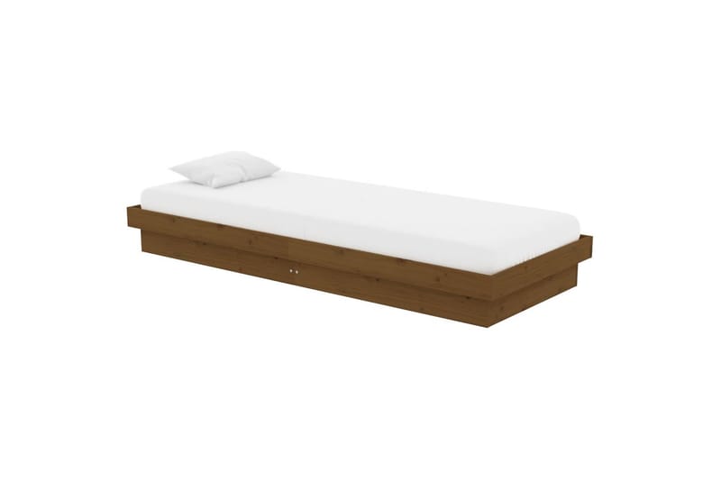 beBasic Sengeramme honningbrun heltre 75x190 cm 2FT6 Small Single - Brun - Sengeramme & sengestamme