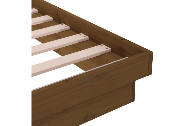 beBasic Sengeramme honningbrun heltre 75x190 cm 2FT6 Small Single - Brun - Møbler - Senger - Sengeramme & sengestamme